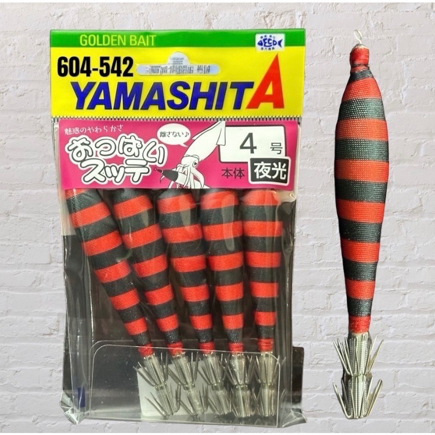 🎣🎣【 頭城東區釣具 】 YAMASHITA おっぱい4-T2 布捲 布卷 4號 (5入) 透抽 軟絲-規格圖1