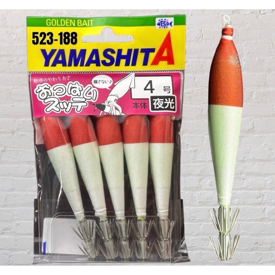 🎣🎣【 頭城東區釣具 】 YAMASHITA おっぱい4-T2 布捲 布卷 4號 (5入) 透抽 軟絲-規格圖1