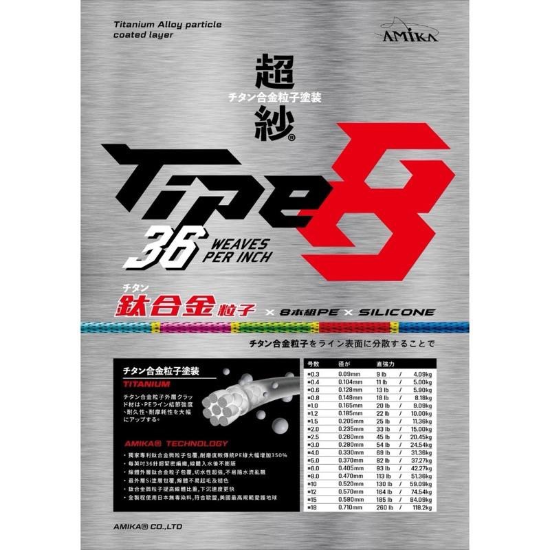 【 頭城東區釣具 】AMIKA WX836 超紗 PE線 五色線 鈦合金粒子+Si矽分子 連結線 碳纖線 100m為單位-細節圖4