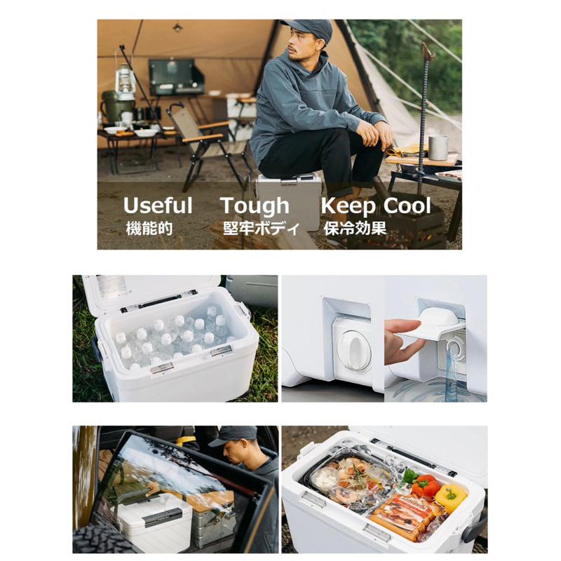【 頭城東區釣具 】SHIMANO NF-522V 22L 硬式 冰箱 釣魚 露營 雙開 可坐 水栓-細節圖4