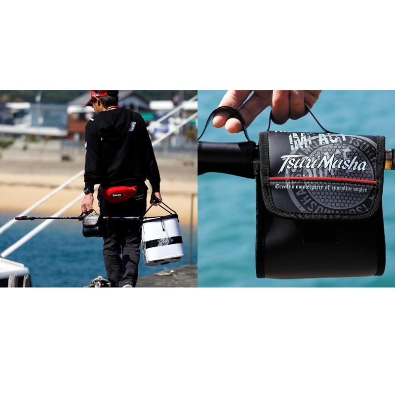 【 頭城東區釣具 】TSURIMUSHA  釣武者 21年新品 捲線器袋 捲線器 保護套 置物袋-細節圖4