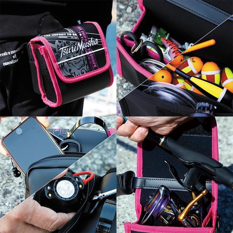 【 頭城東區釣具 】TSURIMUSHA  釣武者 21年新品 捲線器袋 捲線器 保護套 置物袋-細節圖5