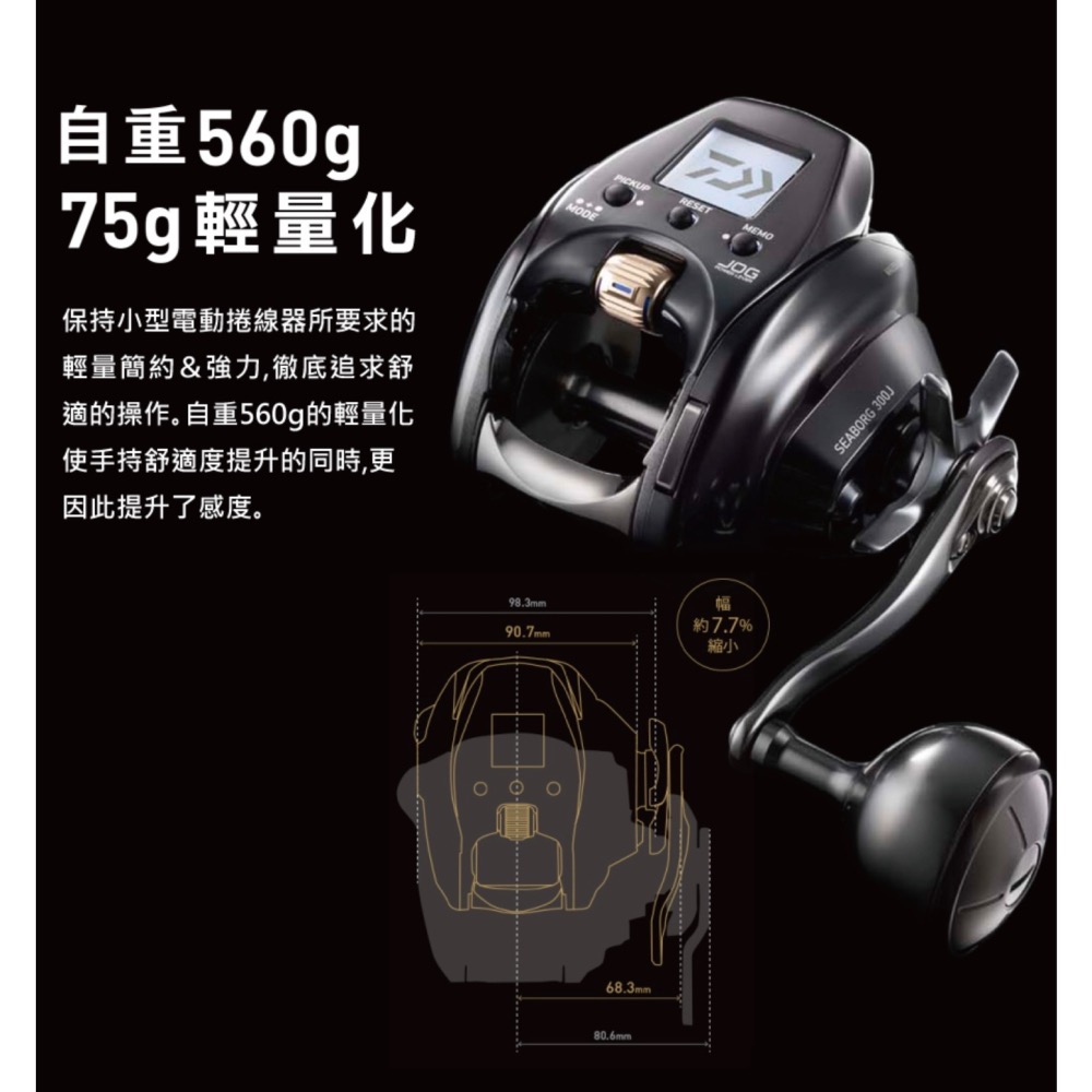 🎣🎣【 頭城東區釣具 】DAIWA SEABORG 200J 300J 電動捲線器-細節圖6