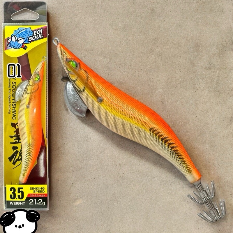 🎣🎣【 頭城東區釣具 】墨魂🔥買五送一🔥EASY SQUID FISHING 3.5寸 EGI 木蝦 21.2g-規格圖2