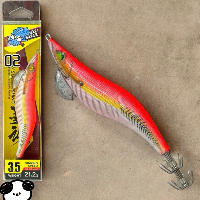 🎣🎣【 頭城東區釣具 】墨魂🔥買五送一🔥EASY SQUID FISHING 3.5寸 EGI 木蝦 21.2g-規格圖2