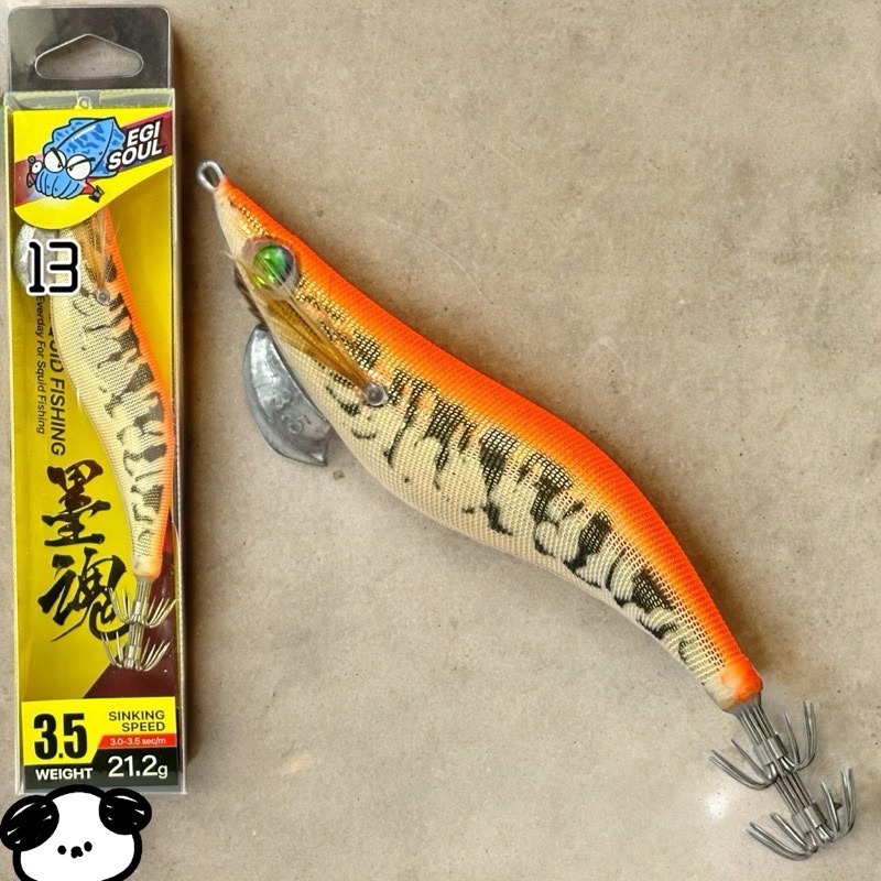 🎣🎣【 頭城東區釣具 】墨魂🔥買五送一🔥EASY SQUID FISHING 3.5寸 EGI 木蝦 21.2g-規格圖2