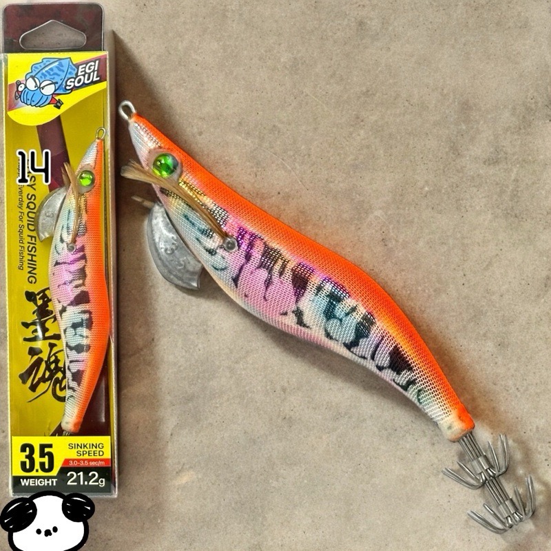 🎣🎣【 頭城東區釣具 】墨魂🔥買五送一🔥EASY SQUID FISHING 3.5寸 EGI 木蝦 21.2g-規格圖2