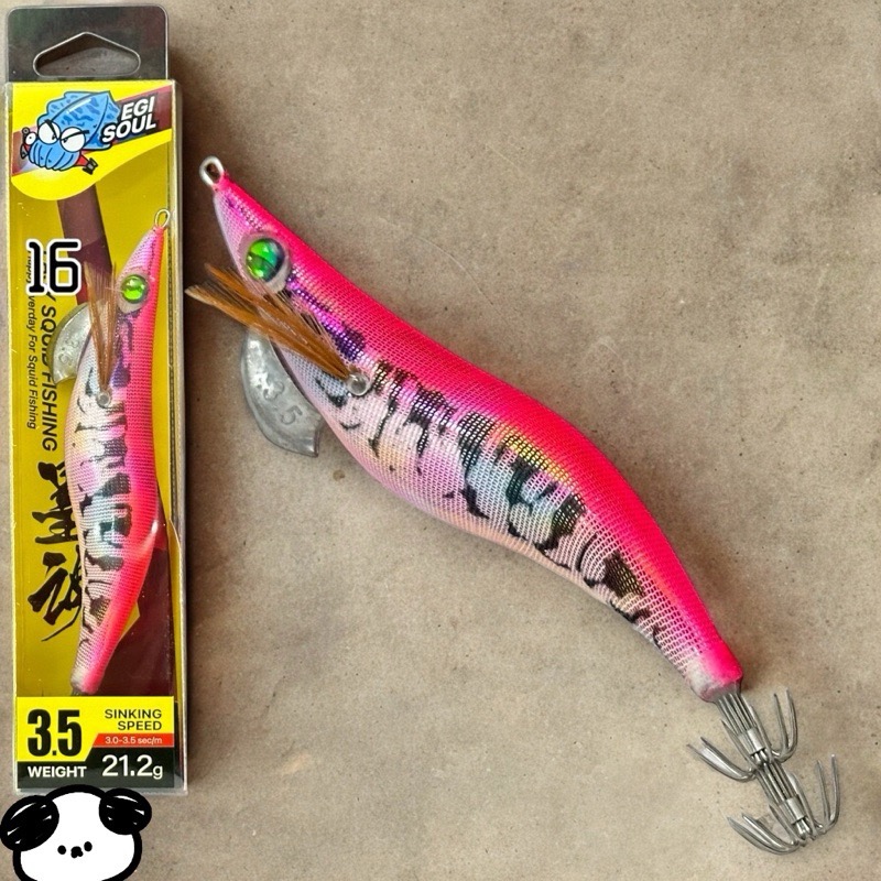 🎣🎣【 頭城東區釣具 】墨魂🔥買五送一🔥EASY SQUID FISHING 3.5寸 EGI 木蝦 21.2g-規格圖2