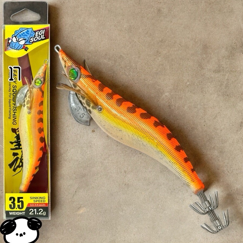 🎣🎣【 頭城東區釣具 】墨魂🔥買五送一🔥EASY SQUID FISHING 3.5寸 EGI 木蝦 21.2g-規格圖2