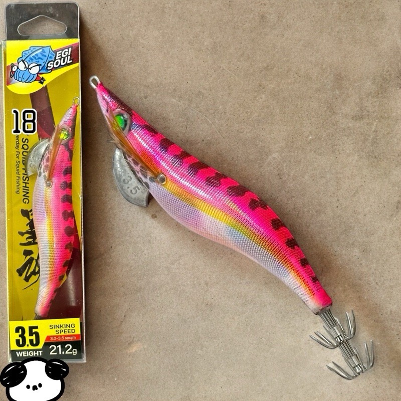 🎣🎣【 頭城東區釣具 】墨魂🔥買五送一🔥EASY SQUID FISHING 3.5寸 EGI 木蝦 21.2g-規格圖2