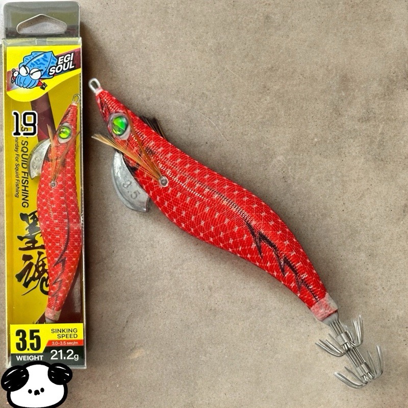 🎣🎣【 頭城東區釣具 】墨魂🔥買五送一🔥EASY SQUID FISHING 3.5寸 EGI 木蝦 21.2g-規格圖2