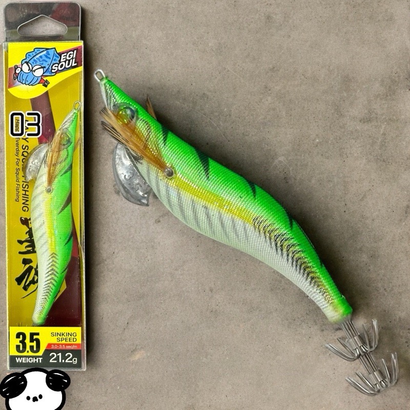 🎣🎣【 頭城東區釣具 】墨魂🔥買五送一🔥EASY SQUID FISHING 3.5寸 EGI 木蝦 21.2g-規格圖2