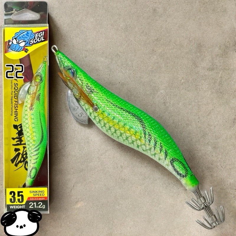 🎣🎣【 頭城東區釣具 】墨魂🔥買五送一🔥EASY SQUID FISHING 3.5寸 EGI 木蝦 21.2g-規格圖2