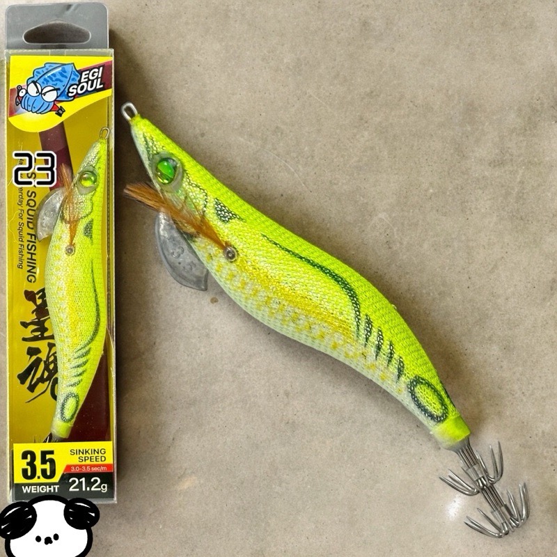 🎣🎣【 頭城東區釣具 】墨魂🔥買五送一🔥EASY SQUID FISHING 3.5寸 EGI 木蝦 21.2g-規格圖2