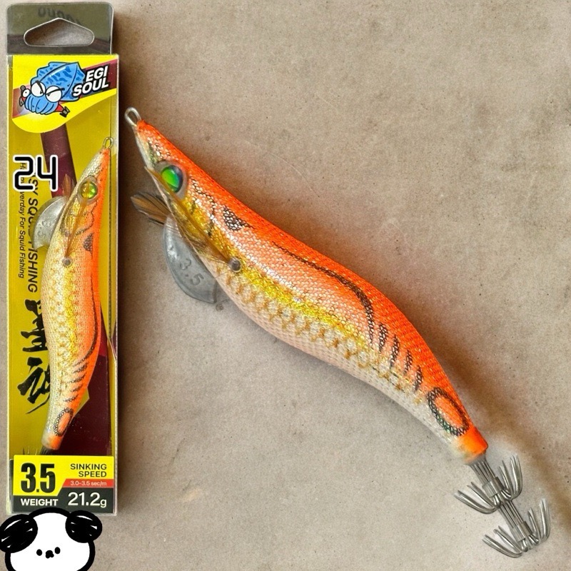 🎣🎣【 頭城東區釣具 】墨魂🔥買五送一🔥EASY SQUID FISHING 3.5寸 EGI 木蝦 21.2g-規格圖2