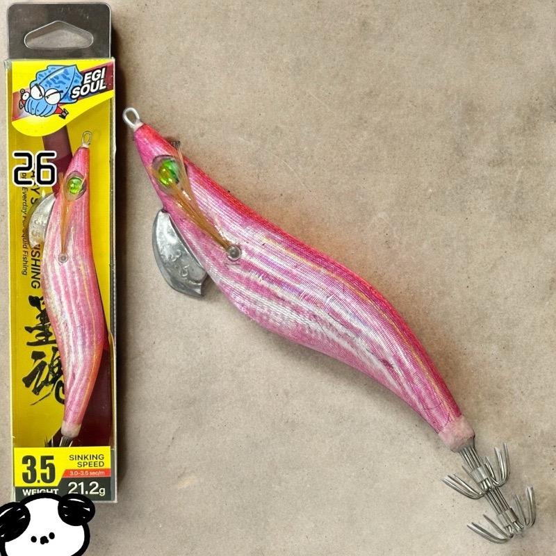 🎣🎣【 頭城東區釣具 】墨魂🔥買五送一🔥EASY SQUID FISHING 3.5寸 EGI 木蝦 21.2g-規格圖2