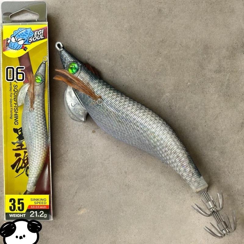 🎣🎣【 頭城東區釣具 】墨魂🔥買五送一🔥EASY SQUID FISHING 3.5寸 EGI 木蝦 21.2g-規格圖2