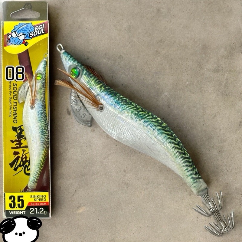 🎣🎣【 頭城東區釣具 】墨魂🔥買五送一🔥EASY SQUID FISHING 3.5寸 EGI 木蝦 21.2g-規格圖2