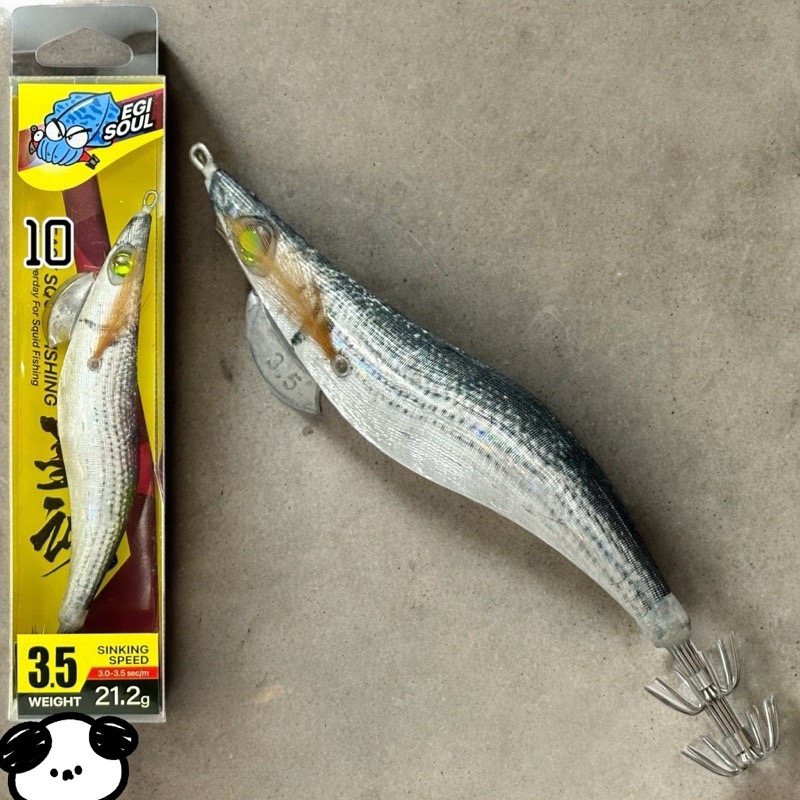 🎣🎣【 頭城東區釣具 】墨魂🔥買五送一🔥EASY SQUID FISHING 3.5寸 EGI 木蝦 21.2g-規格圖2