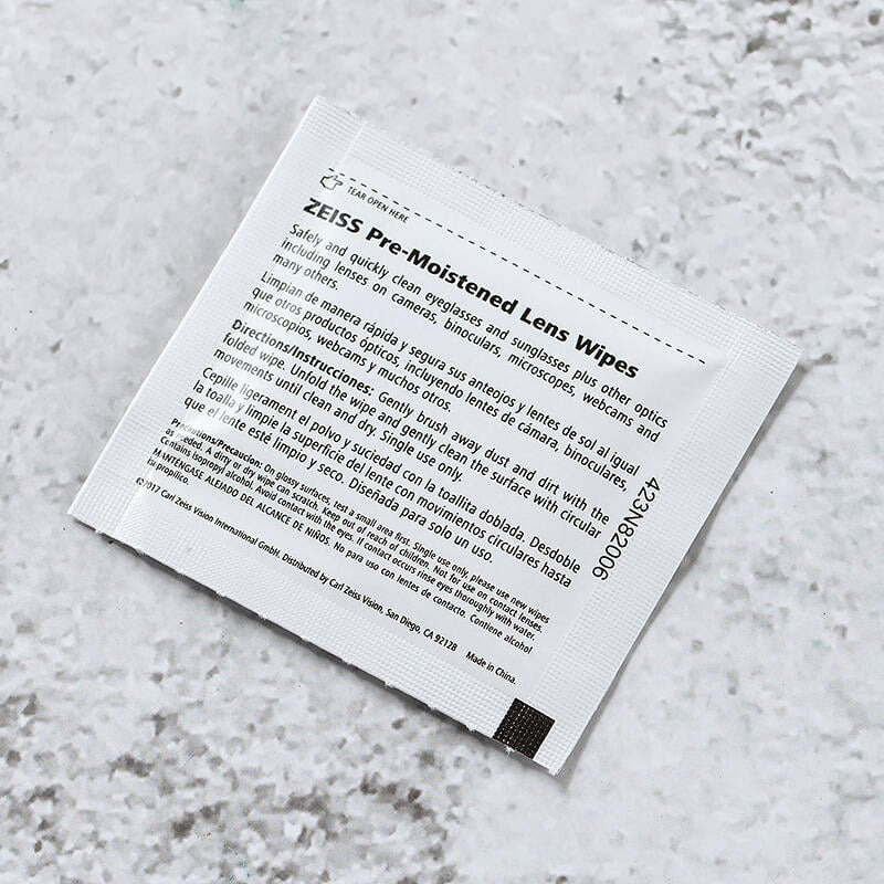 三重☆大人氣☆ Carl Zeiss 蔡司 單片 散裝 溼式 拭鏡紙 免拭鏡液 (10片裝)-細節圖2