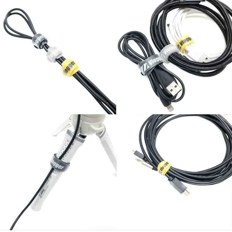 三重☆大人氣☆ Vlogger 數據線 魔鬼氈 理線 扎帶 綁帶 線材 收納-細節圖2