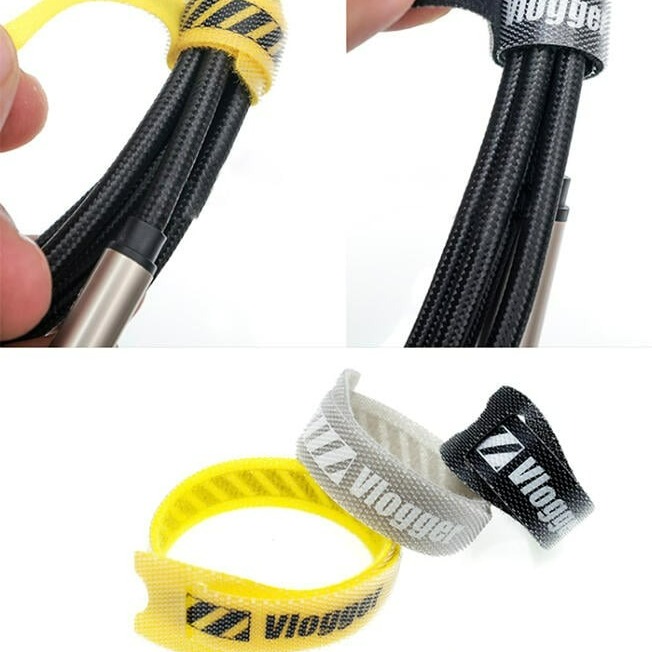 三重☆大人氣☆ Vlogger 數據線 魔鬼氈 理線 扎帶 綁帶 線材 收納-細節圖3