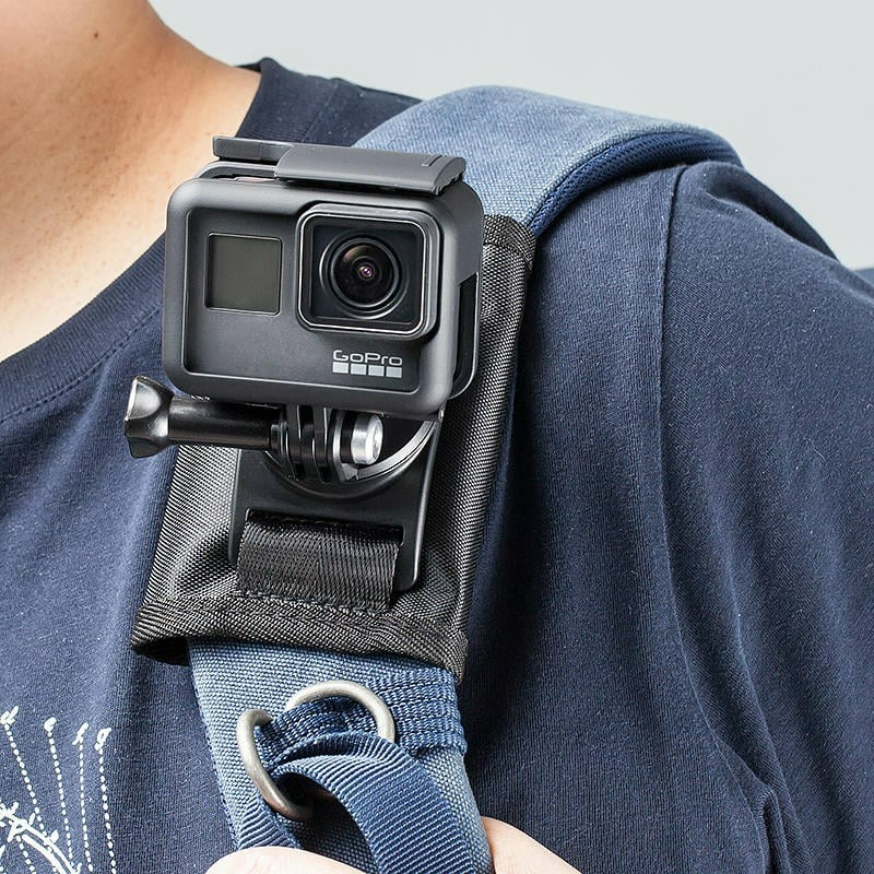 三重☆大人氣☆ 副廠 GoPro 360度旋轉 多功能 背包夾 背包支架-細節圖6