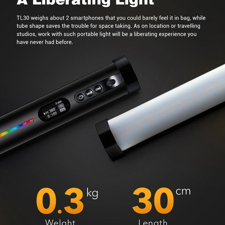 三重☆大人氣☆ 公司貨 Godox 神牛 TL30 RGB 條燈 燈條 光棒 攝影燈 持續燈-細節圖2