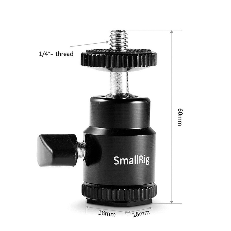 三重☆大人氣☆ SmallRig 761 球型 冷靴 小雲台 1/4螺絲-細節圖2