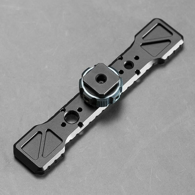 三重☆大人氣☆ Vlogger BU-01 雙頭多孔位 熱靴 擴充 支架 雙冷靴座 1/4 3/8 雙機 雙頭-細節圖2