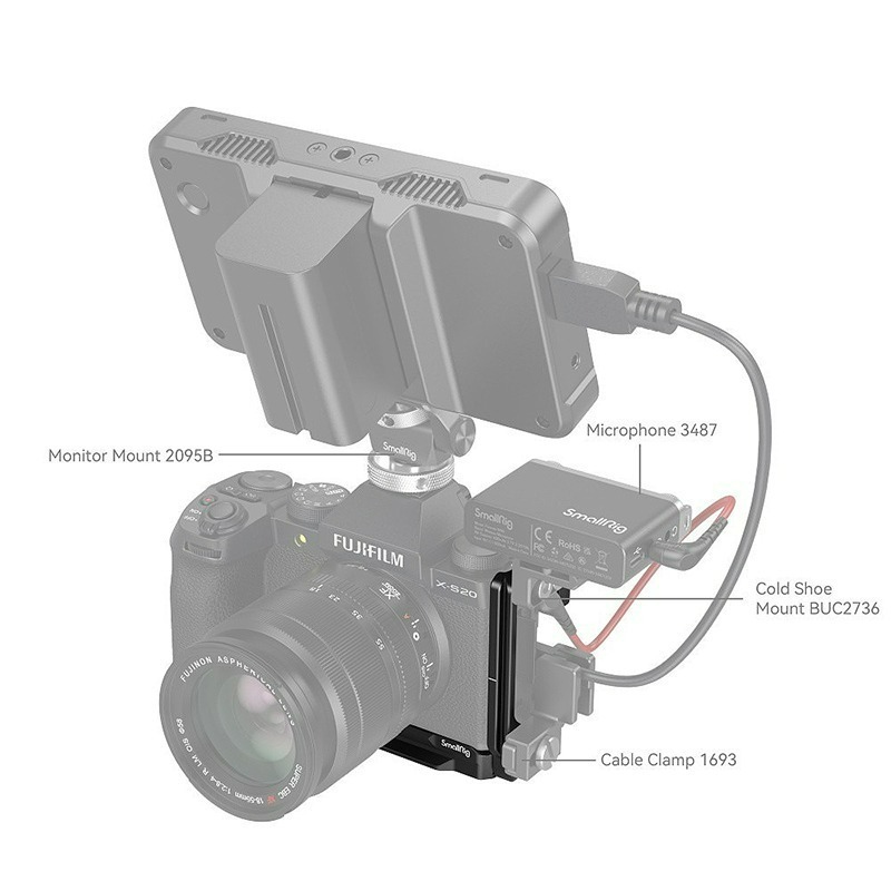 三重☆大人氣☆ SmallRig 4231 L Bracket 專用 L架 L型支架 豎拍板 for X-S20-細節圖8