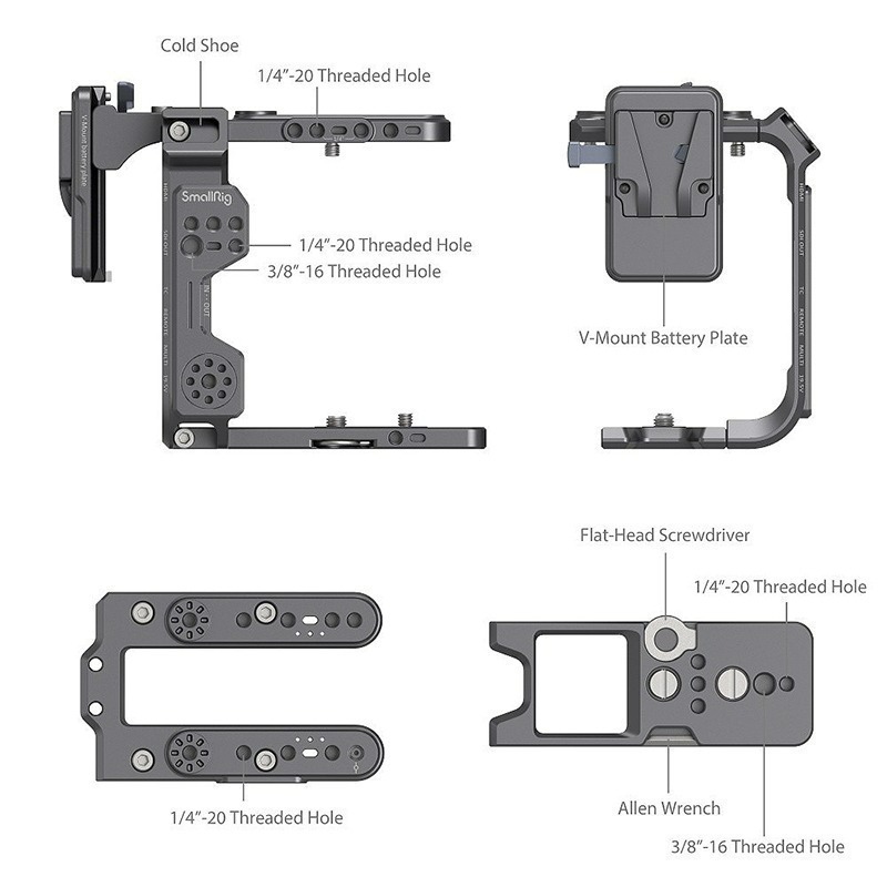 三重☆大人氣☆ SmallRig 4124 V掛 供電 快拆 提籠 for Sony FX6-細節圖4