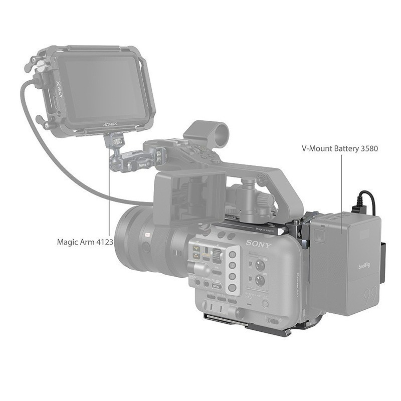 三重☆大人氣☆ SmallRig 4124 V掛 供電 快拆 提籠 for Sony FX6-細節圖5