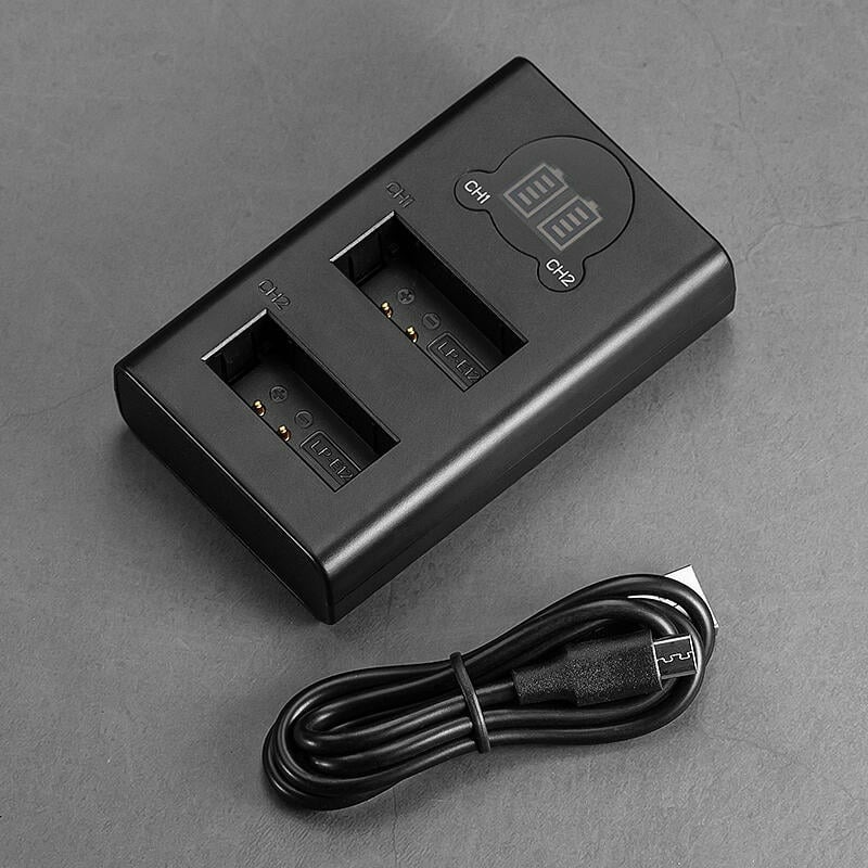三重☆大人氣☆ Micro USB/ Type-C LCD顯示 USB 雙槽充電器 for LP-E12(不含電池-細節圖2