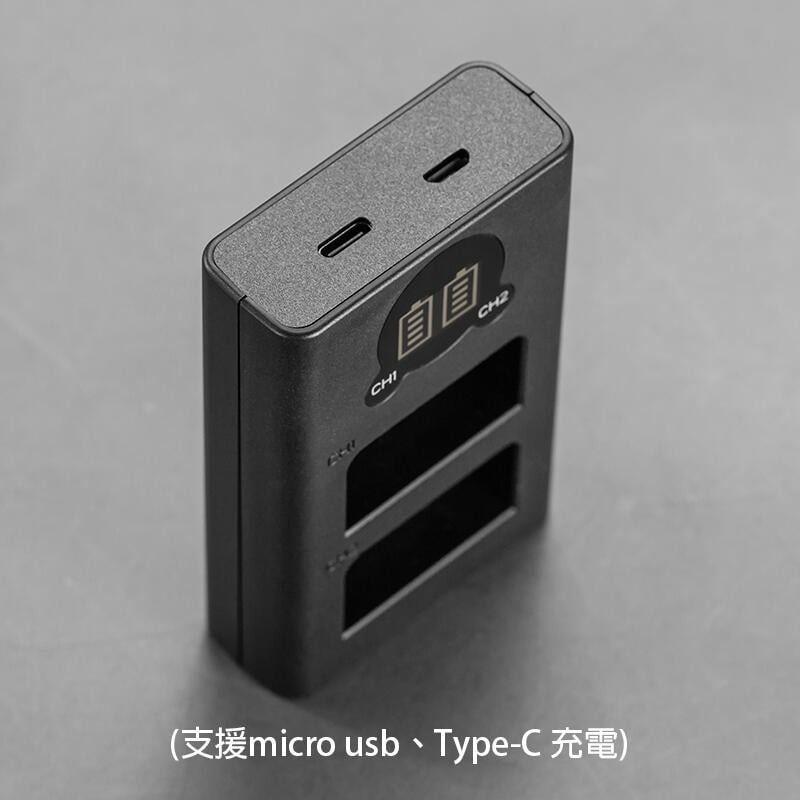 三重☆大人氣☆ Micro USB/Type-C 雙用 LCD顯示 USB 雙槽充電器 for EN-EL25-細節圖3