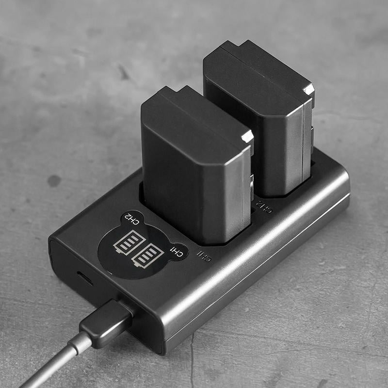 三重☆大人氣☆ Micro USB/Type-C 雙用 LCD顯示 USB 雙槽充電器 for EN-EL25-細節圖5