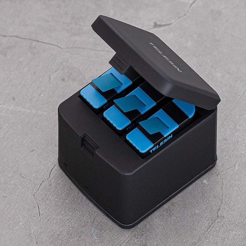 三重☆大人氣☆ TELESIN 副廠 GoPro HERO 5 6 7 8 收納盒 充電器-細節圖5
