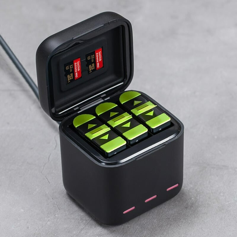 三重☆大人氣☆ 副廠配件 TELESIN Type-C 收納盒 充電器 for GoPro HERO 9 10-細節圖2