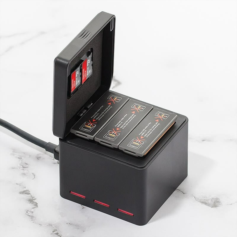 三重☆大人氣☆ Telesin 副廠 OSMO ACTION 收納盒 充電器 (不含電池、記憶卡)-細節圖2