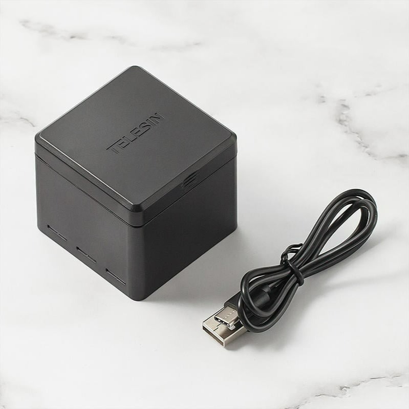 三重☆大人氣☆ Telesin 副廠 OSMO ACTION 收納盒 充電器 (不含電池、記憶卡)-細節圖4