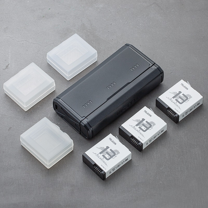 三重☆大人氣☆TELESIN 泰訊 GoPro 9 10 11 12 口袋 三槽 收納盒 充電器 GP-HPK-011-細節圖2