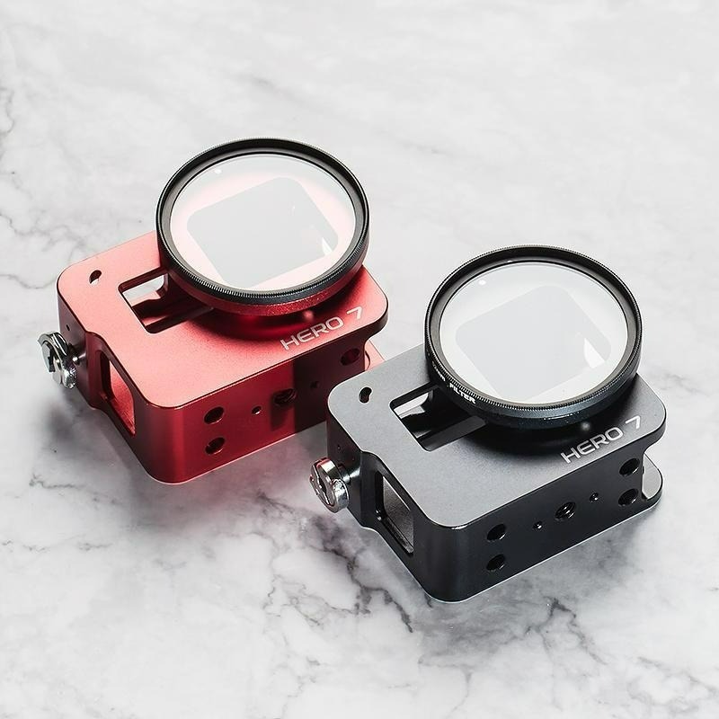 三重☆大人氣☆ 副廠 GoPro Hero 6 Hero 7 狗籠 鋁合金邊框保護殼 擴充架-細節圖2