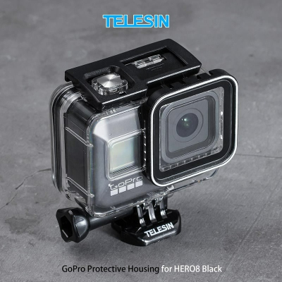 三重☆大人氣☆ Telesin GoPro 8 Black 專用 免拆鏡 防水殼 潛水殼 防摔殼 保護殼