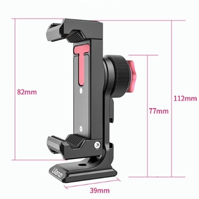 三重☆大人氣☆ Ulanzi ST-27 橫/直幅 鋁合金 手機夾 鋼鐵俠4代 冷靴 1/4螺孔 Arca 底板-細節圖6