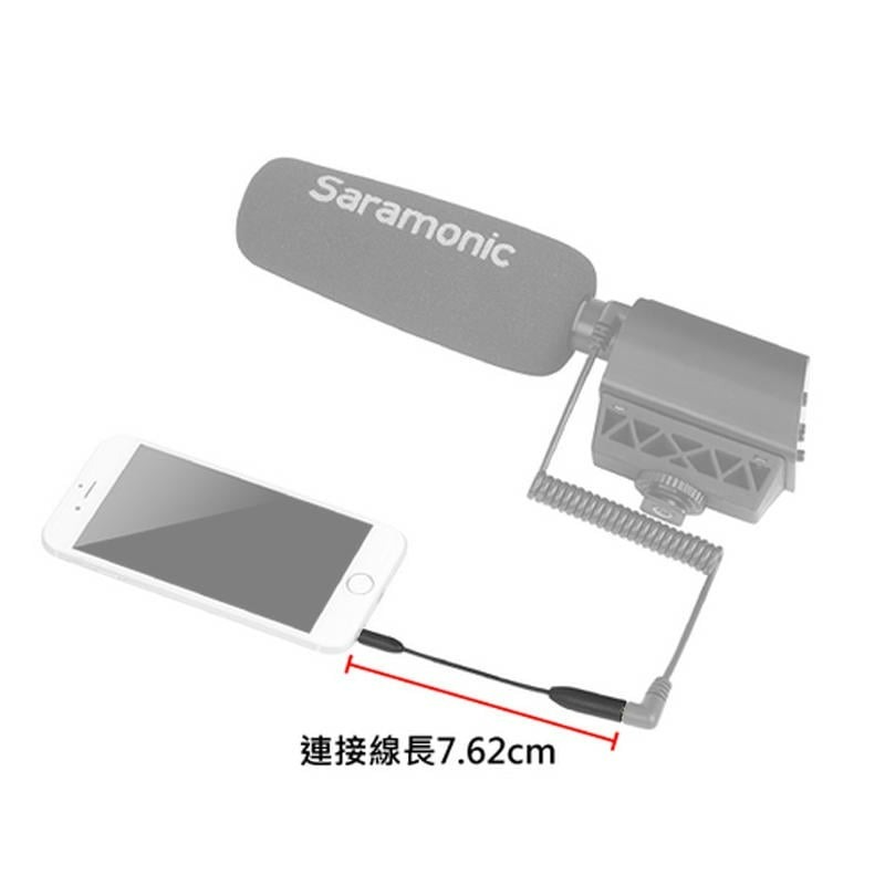 三重☆大人氣☆ 公司貨 Saramonic 楓笛 SR-UC201 手機麥克風轉接線 TRRS公 轉 TRS母-細節圖2