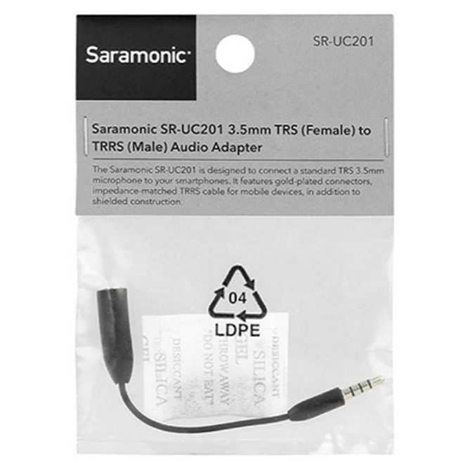 三重☆大人氣☆ 公司貨 Saramonic 楓笛 SR-UC201 手機麥克風轉接線 TRRS公 轉 TRS母-細節圖4