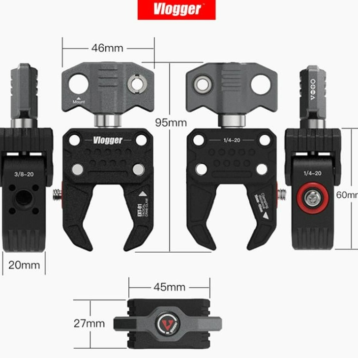 三重☆大人氣☆ Vlogger EXT-01 戰術 強力 蟹型鉗 蟹鉗 大力夾 每個670元-細節圖4