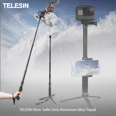 三重☆大人氣☆ Telesin M款 鋁合金 反折腳架 自拍棒 GoPro / Action