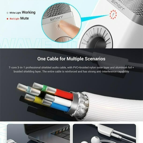 三重☆大人氣☆ SmallRig simorr 3492 Wave U1 USB 電容 麥克風-細節圖6