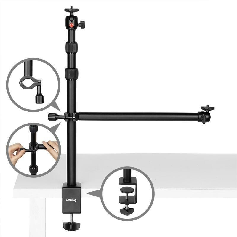 三重☆大人氣☆ SmallRig 3992 DT-30 多功能 桌面 直播架 手機 相機 補光燈 支架-細節圖3